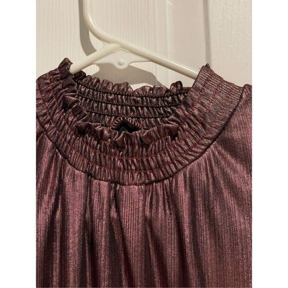ModCloth Make It a Night To Remeber Smocked Neck & Waist Metallic Bronze Dress - Picture 9 of 14